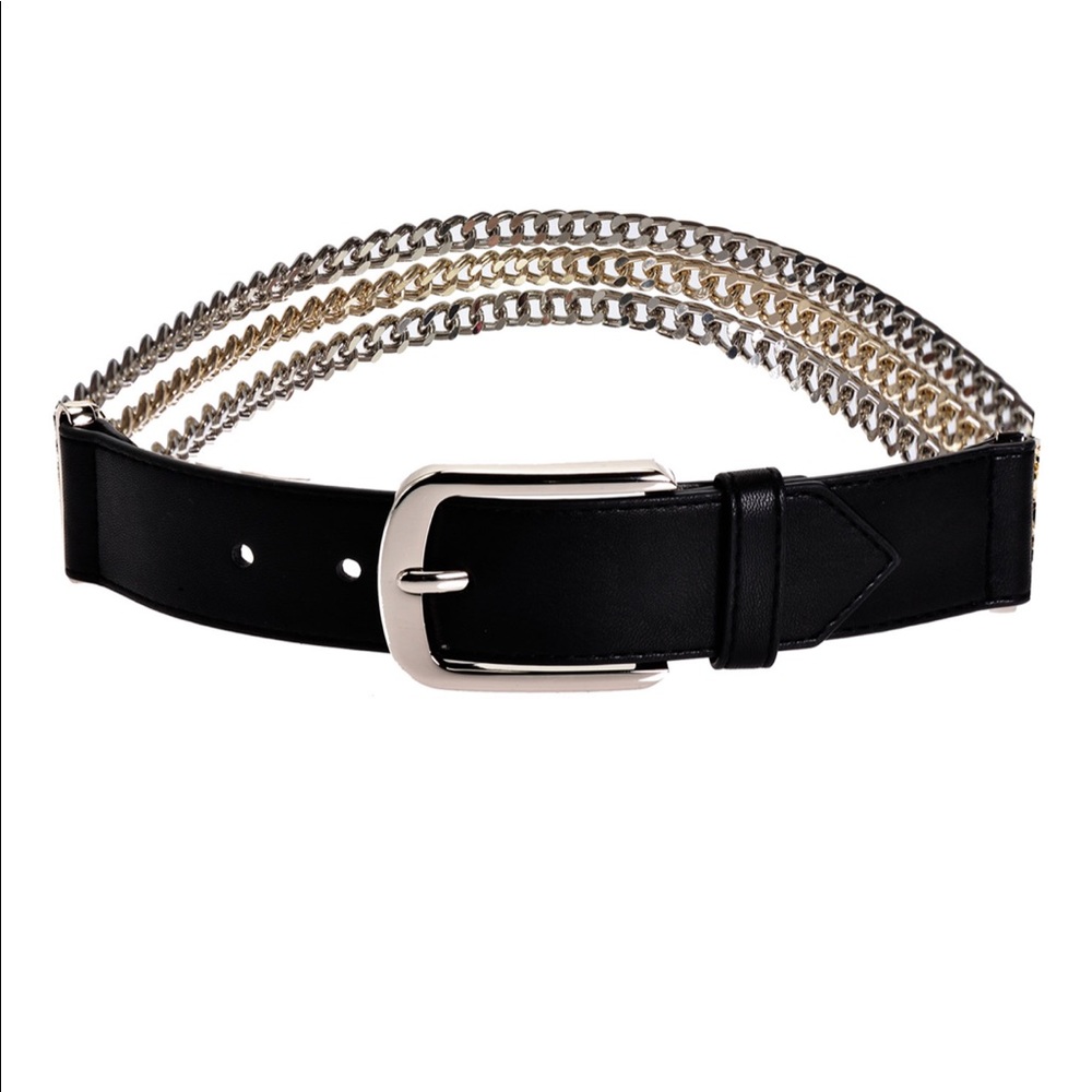 PINKO Belt in Leather and Chains